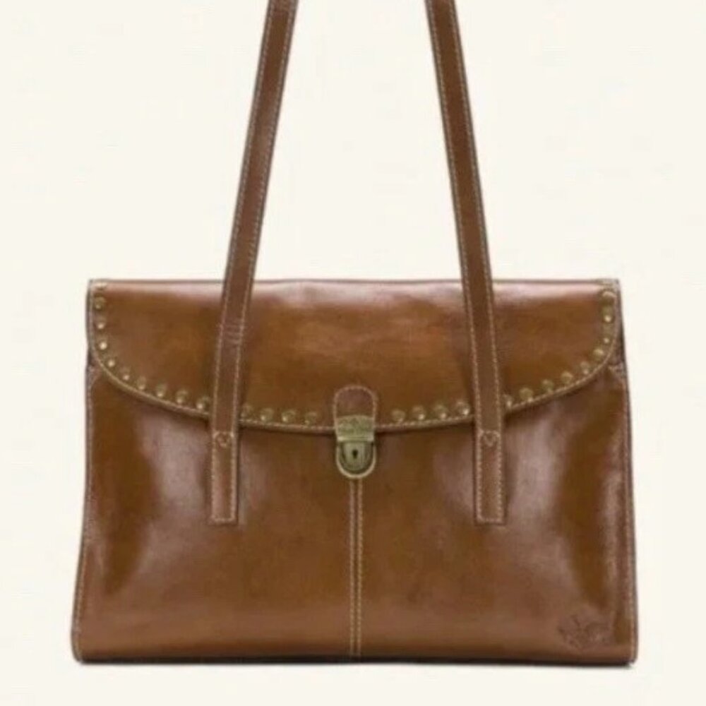 Patricia Nash Leather Studded Satchel Verbania REDUCED
